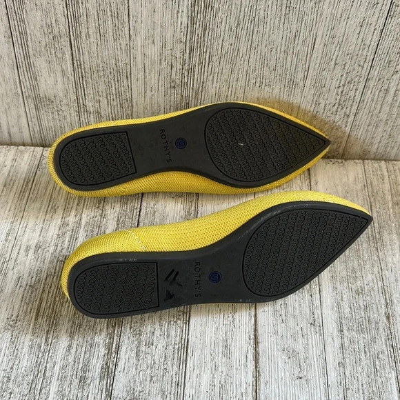 Rothy’s The Point Flat Sunflower Yellow Size 6 - Picture 2 of 10